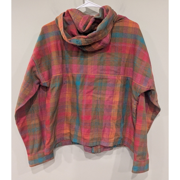 Toad&Co Bodie Zip Plaid Flannel Hoodie Jacket Size Small - Picture 4 of 7